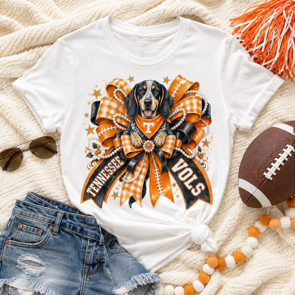 Tennessee Vols PNG, Smokey Dog, Game Day Bow Design (Digital Download)