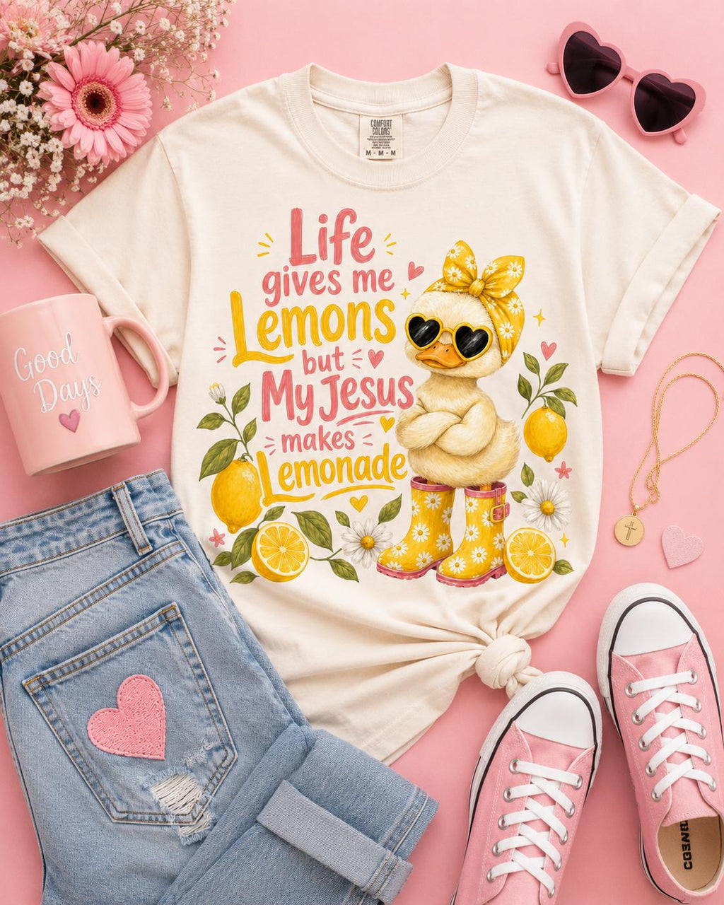 Christian Duck Lemonade PNG, Faith Summer Sublimation Design (Digital Download)