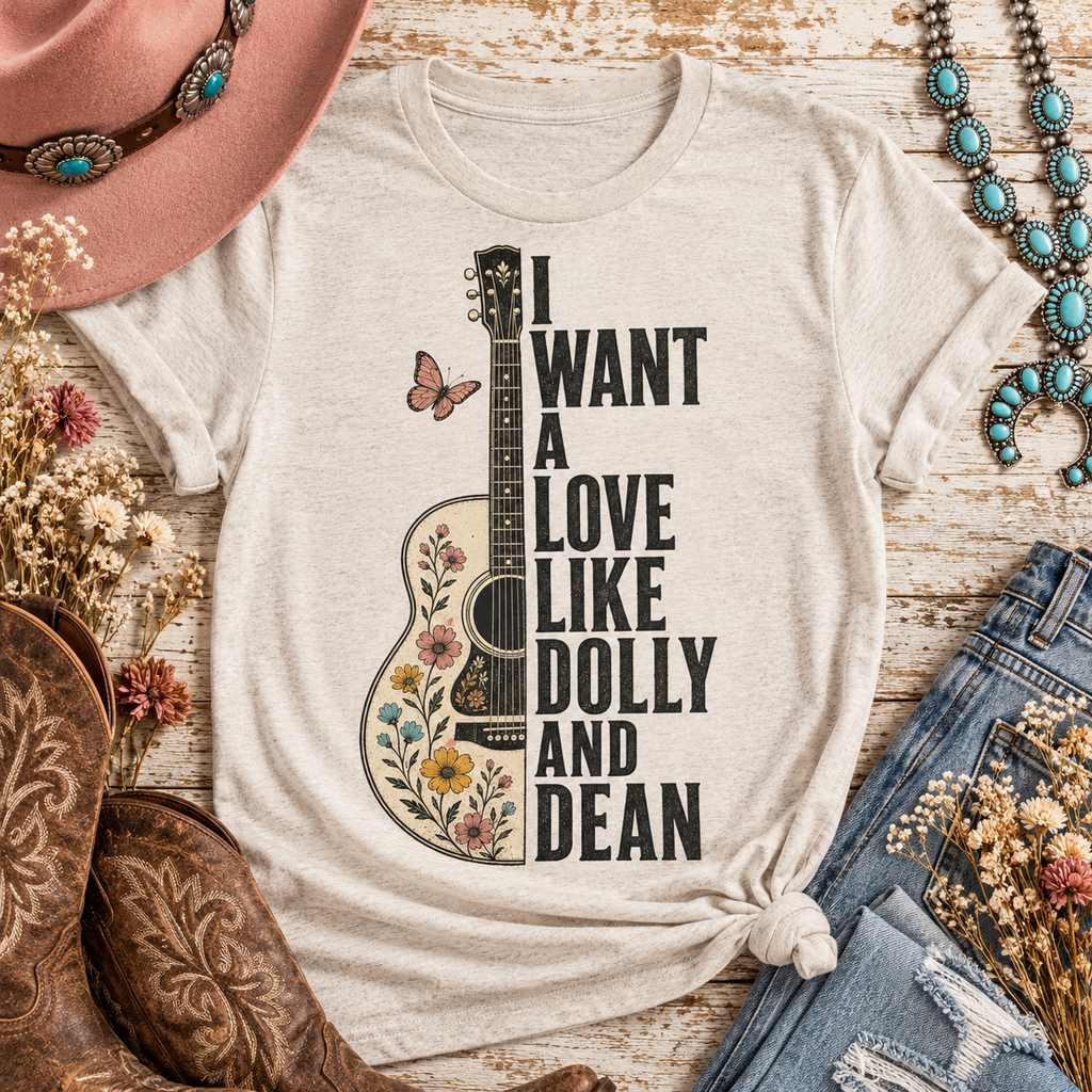 Love Like Dolly and Dean PNG – Country Music Sublimation Design