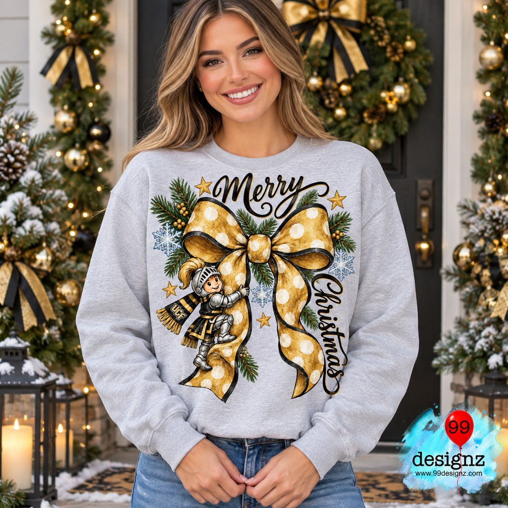 Florida Knights Christmas Bow Digital Design | Digital Download
