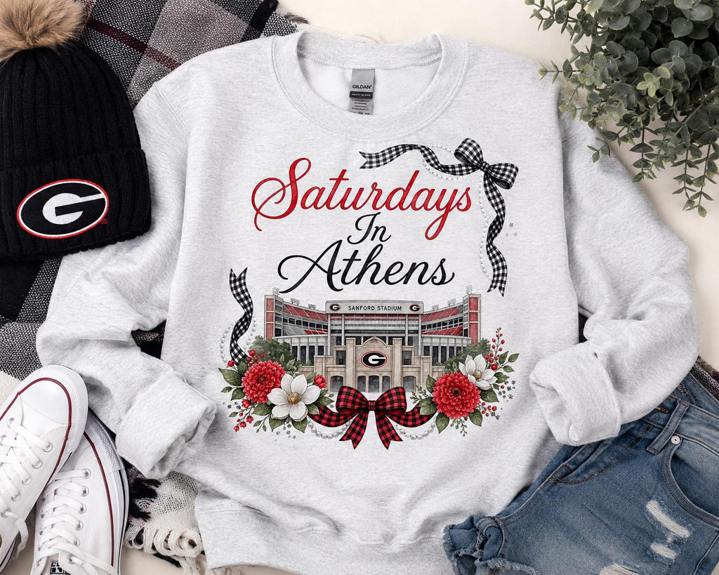 Saturdays In Athens Sweatshirt | Sanford Stadium Football Crewneck | Georgia Fan Apparel (Digital Download)