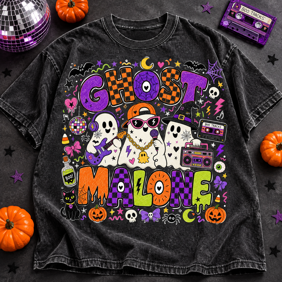 Ghost Malone Halloween PNG Digital Download | Funny Ghost Design