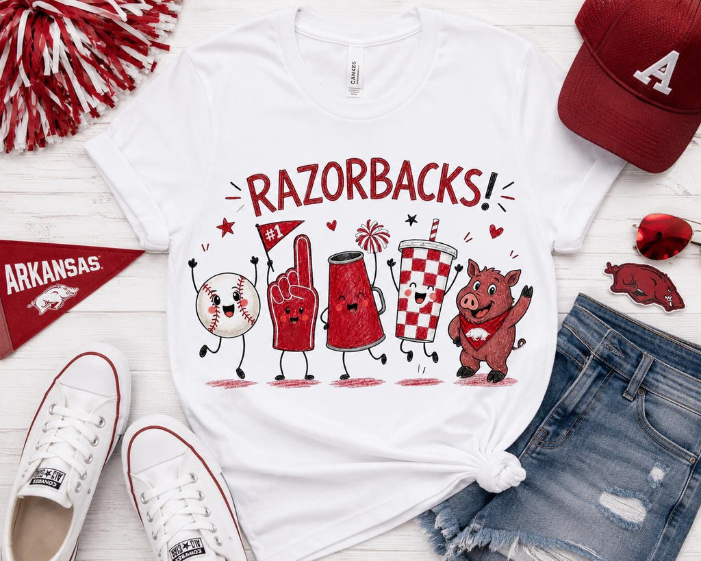 Razorbacks Baseball PNG, Game Day Shirt Design, Mascot Sublimation (Digital Download)