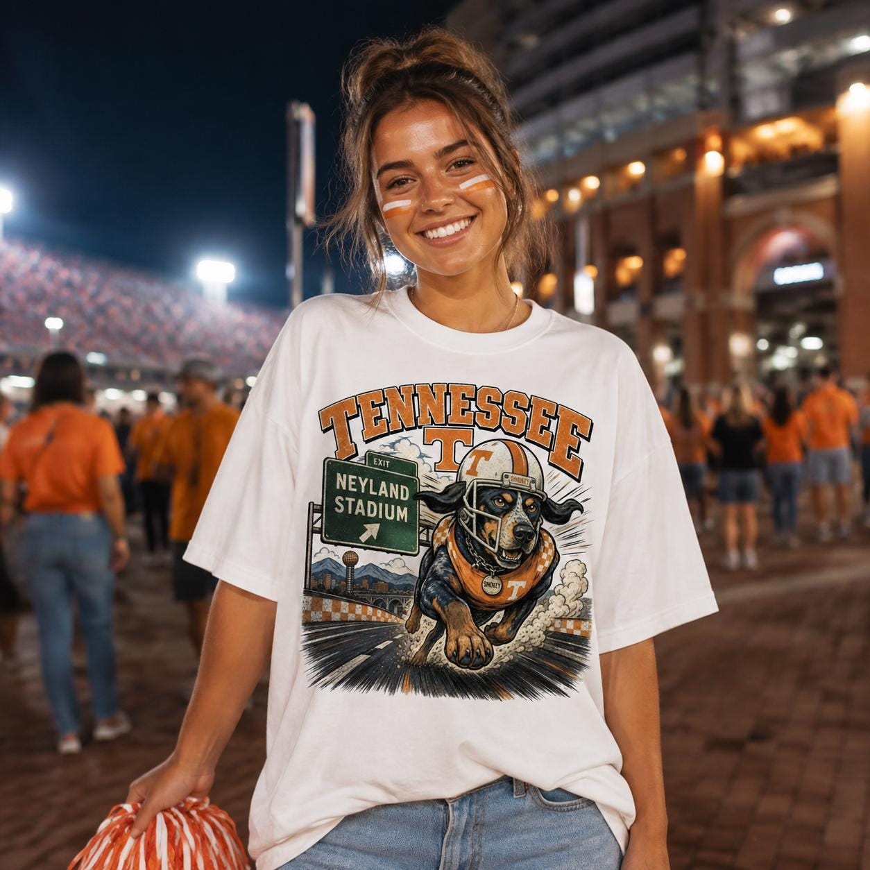 Tennessee Football PNG, Smokey Neyland Stadium Game Day Digital Download