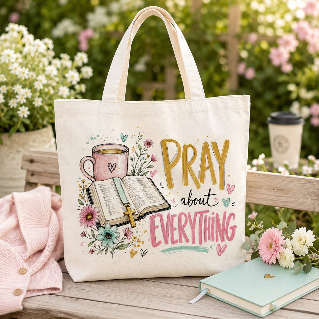 Pray About Everything PNG Design | Sublimation & DTG Digital Download