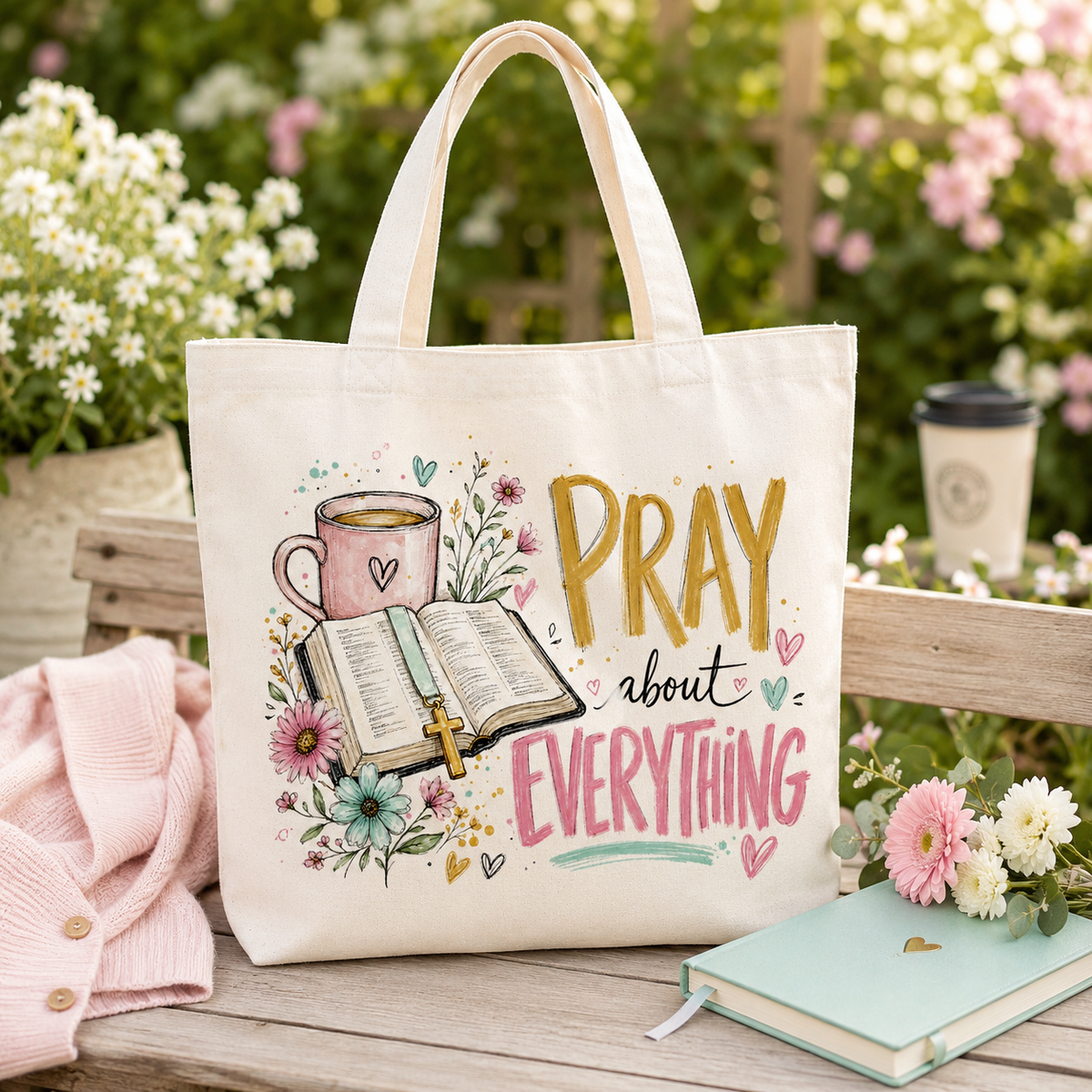 Pray About Everything PNG Design | Sublimation & DTG Digital Download
