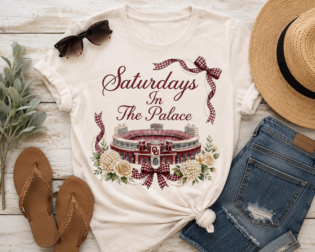Oklahoma Sooners Stadium Floral PNG | Game Day Apparel Design (Digital Download)