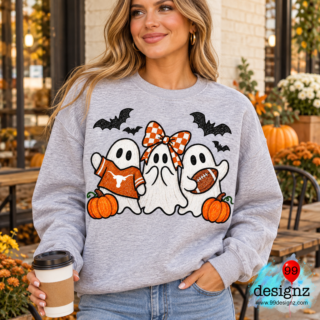 Longhorns Ghost Halloween Digital Design | Digital Download
