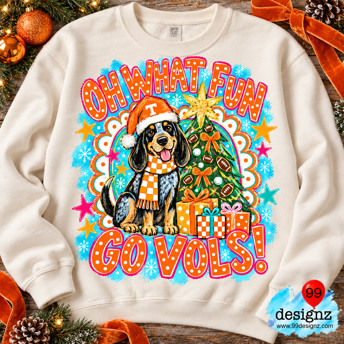 Oh What Fun Vols Christmas Digital Design | Digital Download