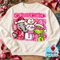 Alabama Elephant, Snowman & Grinch Christmas PNG – Pink Holiday Design