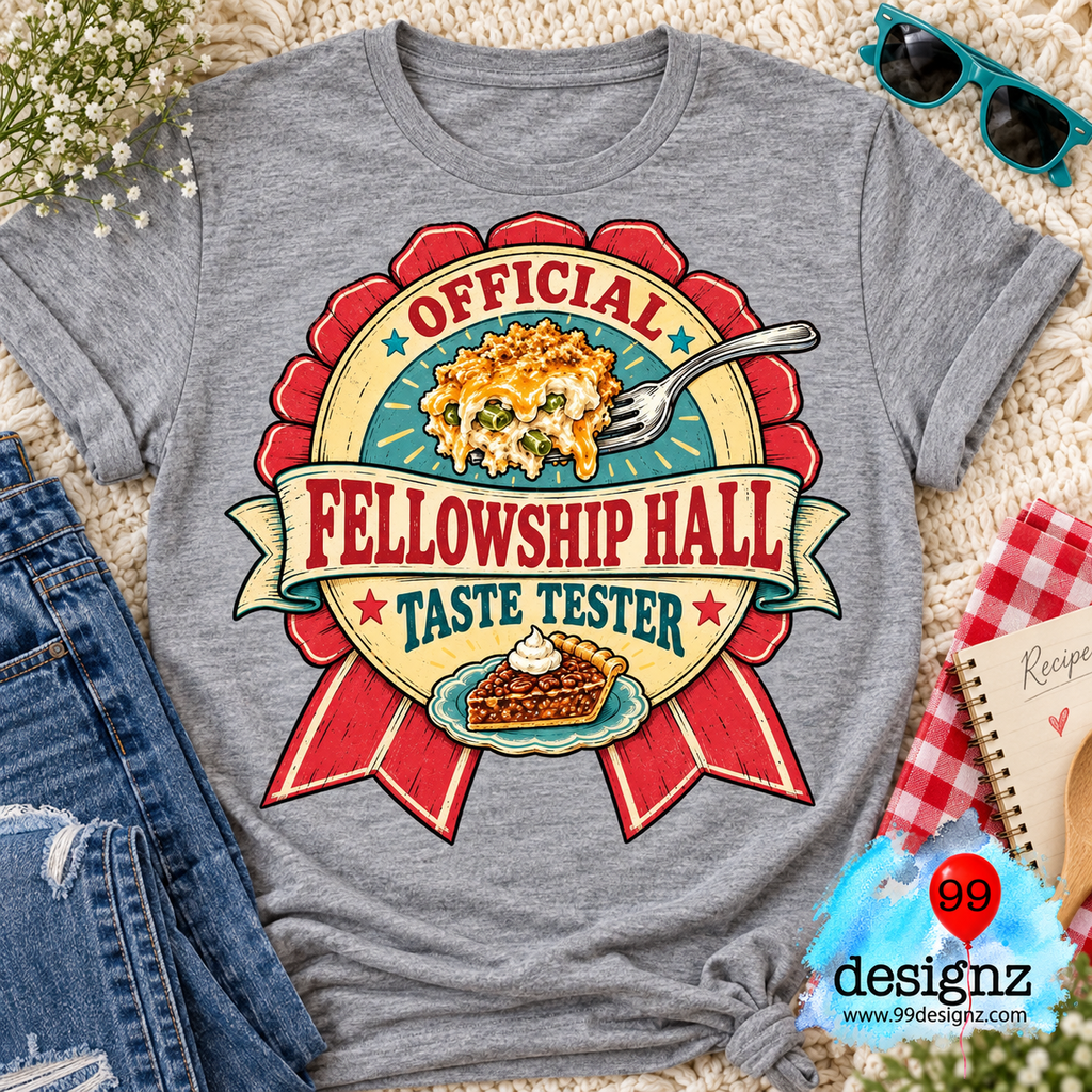 Official Fellowship Hall Taste Tester PNG | Funny Church Potluck Design