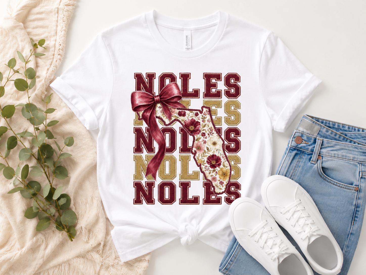 Noles Floral Florida PNG, Garnet Gold Football Graphic (Digital Download)