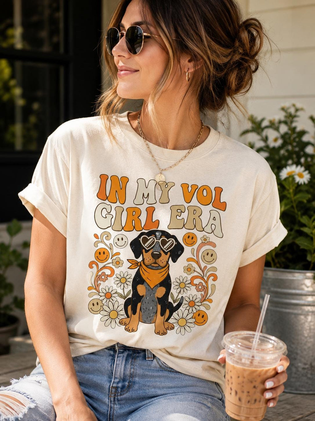 Vol Girl Era Dog PNG | Retro Football Season Design (Digital Download)