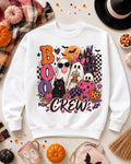 Boo Crew Halloween PNG, Girly Ghost Spooky Season Design, Pink Coquette Sublimation (Digital Download)