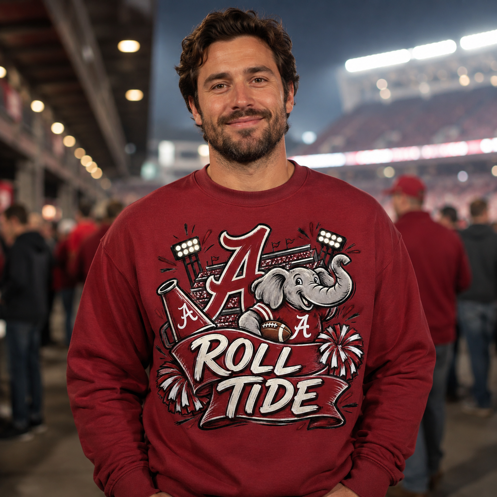 Roll Tide PNG Design | Alabama Crimson Tide Sublimation & DTG Digital Download