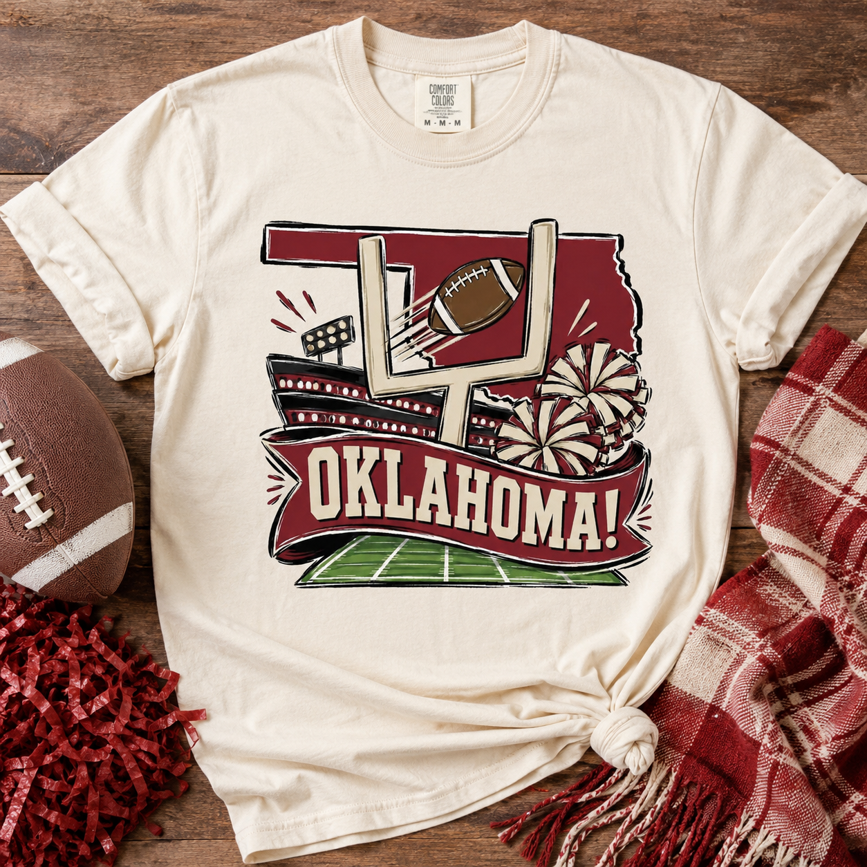 Oklahoma Goal Post PNG – Sublimation & DTG Digital Download