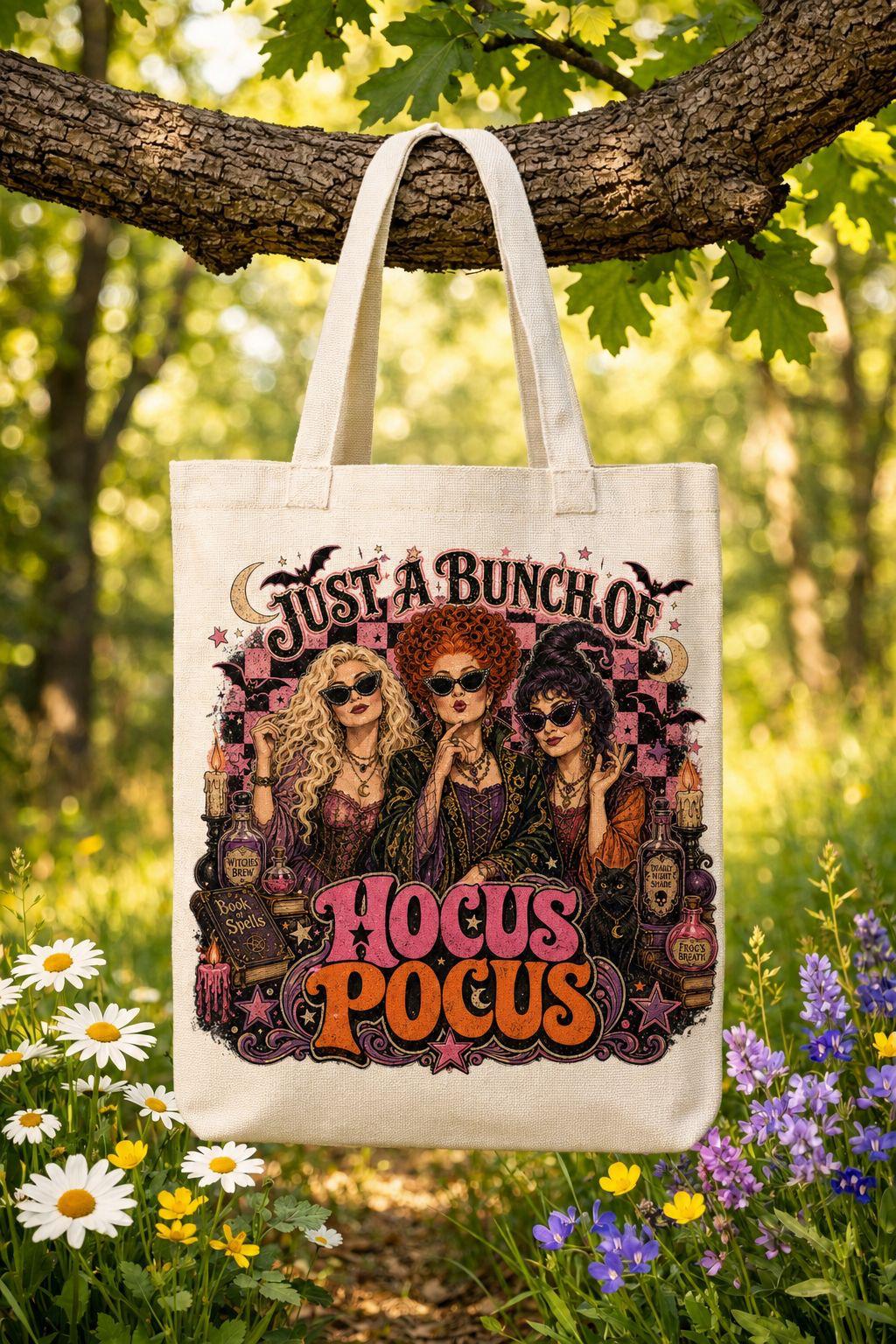 Hocus Pocus PNG – Just a Bunch of Hocus Pocus | Retro Witch Sisters Halloween Design | Digital Download