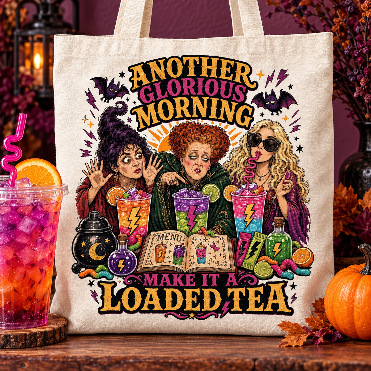 Glorious Morning Loaded Tea PNG Digital Download | Beverage Design