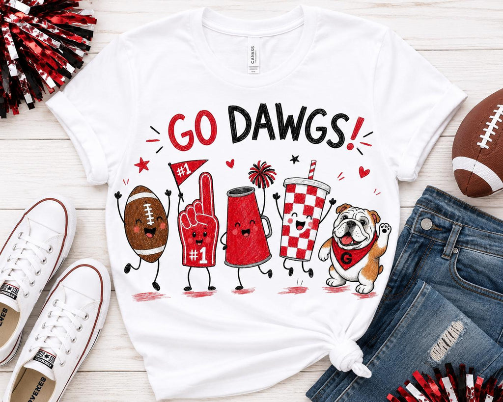 Georgia Bulldogs Game Day PNG | Football Mascot Tailgate Shirt Design (Digital Download)