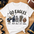 Go Eagles PNG, Eagle Football Mascot Design, Navy Gold School Spirit Graphic, Game Day Sublimation, Digital Download