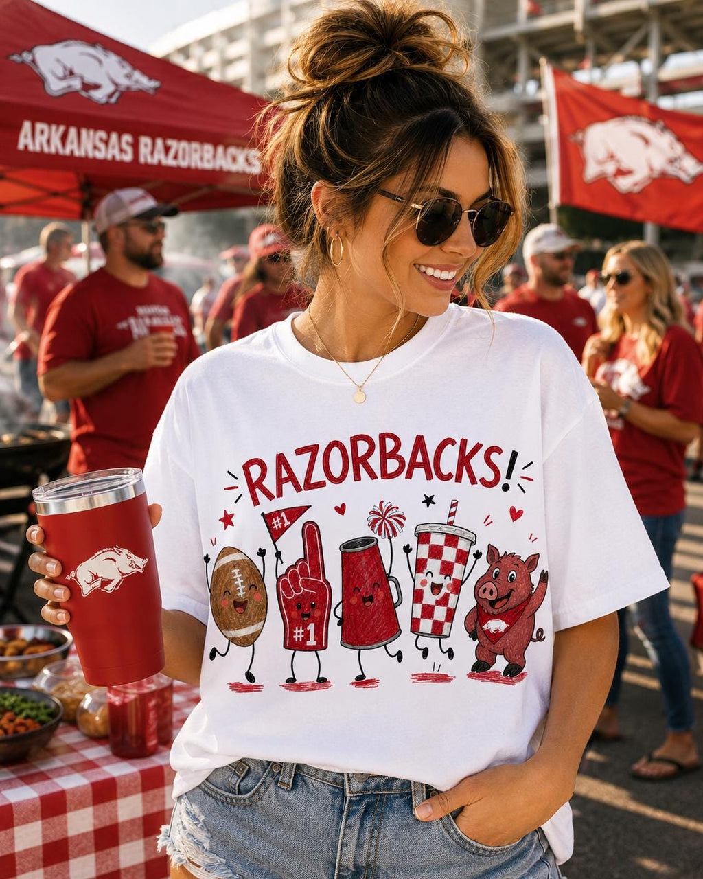 Razorbacks PNG | Arkansas Football Game Day Mascot Design (Digital Download)