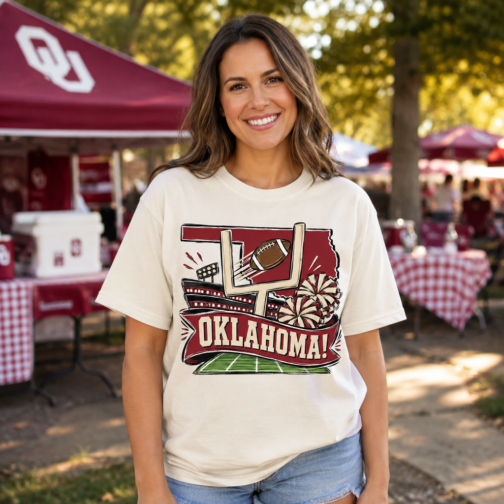 Oklahoma Goal Post PNG – Sublimation & DTG Digital Download