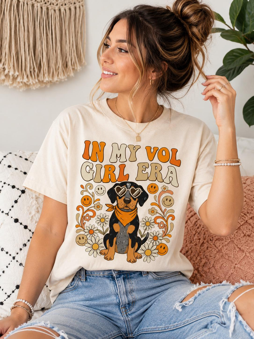 Vol Girl Era Dog PNG | Retro Football Season Design (Digital Download)