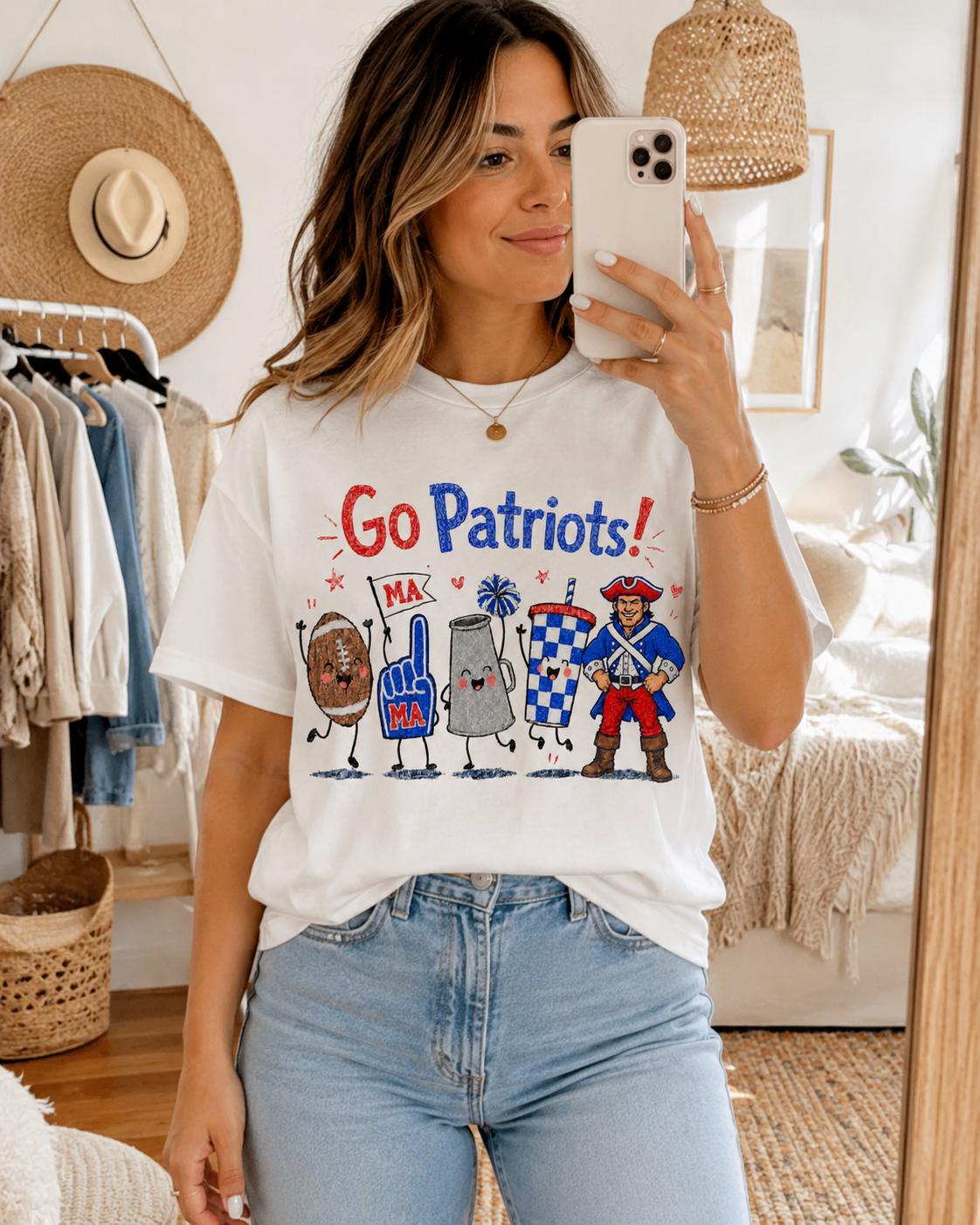Marshall Academy Patriots Game Day PNG, Hand-Drawn Football Spirit Design (Digital Download)
