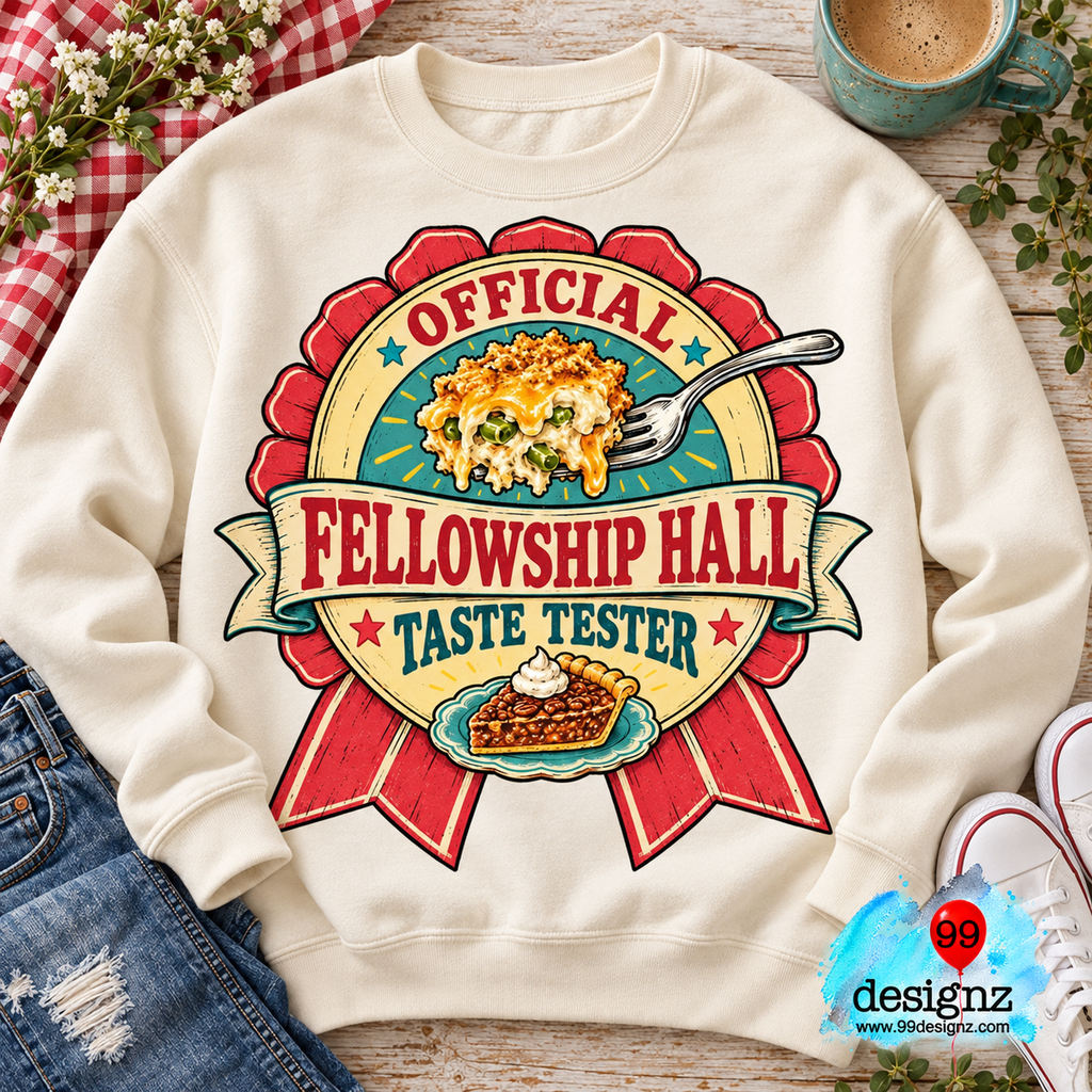 Official Fellowship Hall Taste Tester PNG | Funny Church Potluck Design