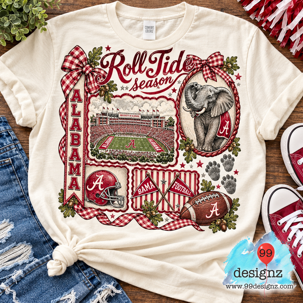 Roll Tide Season Alabama Football Fan PNG Digital Download