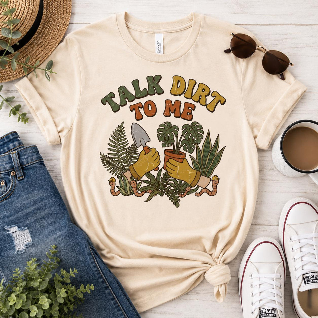 Talk Dirt to Me PNG | Funny Gardening Shirt Design (Digital Download)