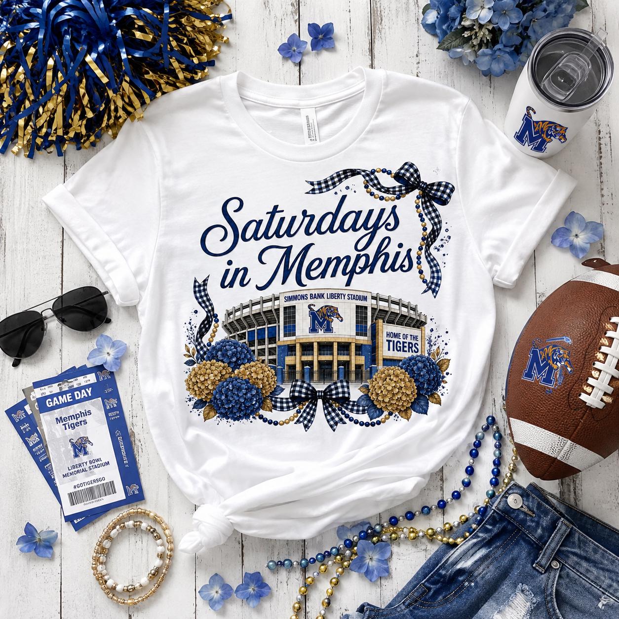 Memphis Tigers Football PNG, Saturdays at Memphis Stadium Design (Digital Download)