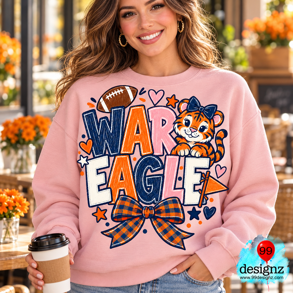 War Eagle PNG Digital Download | Game Day Shirt Design