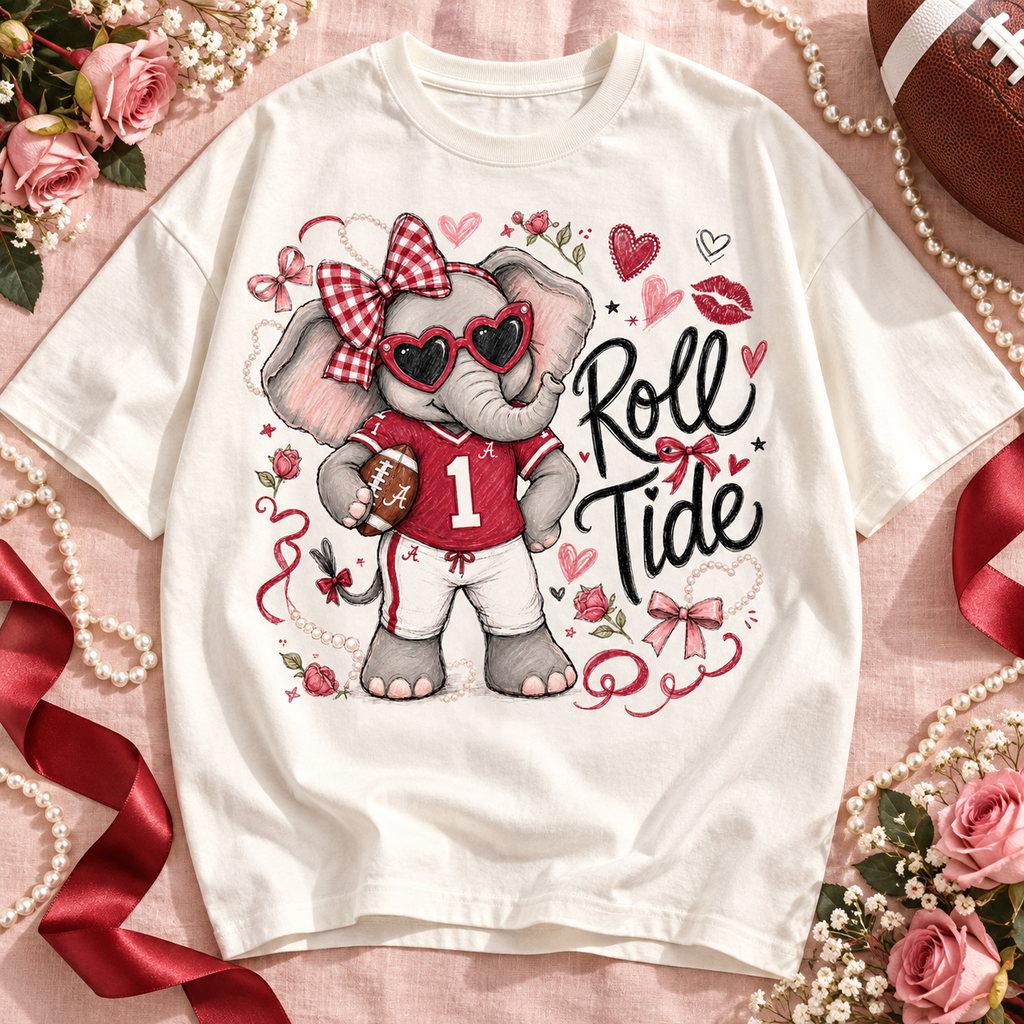 Roll Tide Girl Mascot PNG Design