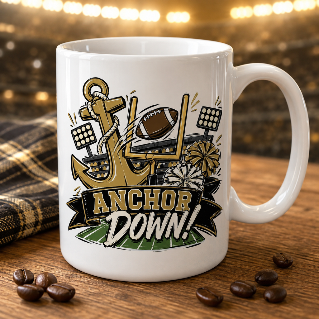 Anchor Down PNG Design | Sublimation & DTG Digital Download