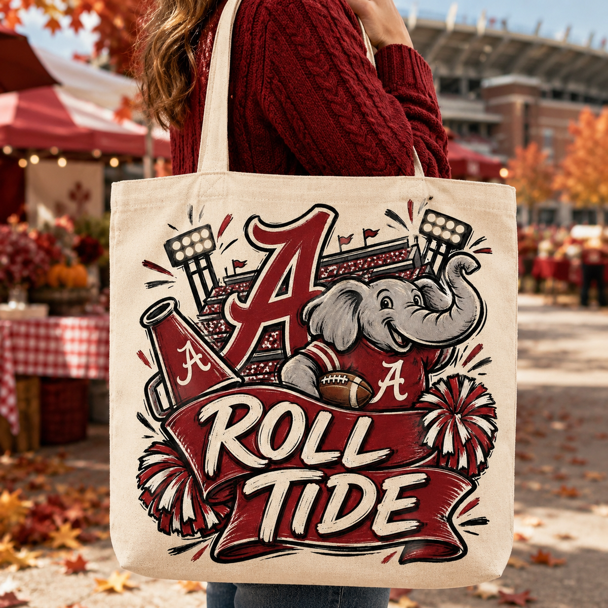 Roll Tide PNG Design | Alabama Crimson Tide Sublimation & DTG Digital Download