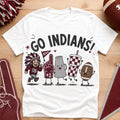 Go Indians PNG, School Spirit Football Design, Maroon Gray Mascot Sublimation, Game Day Shirt Graphic, Digital Download
