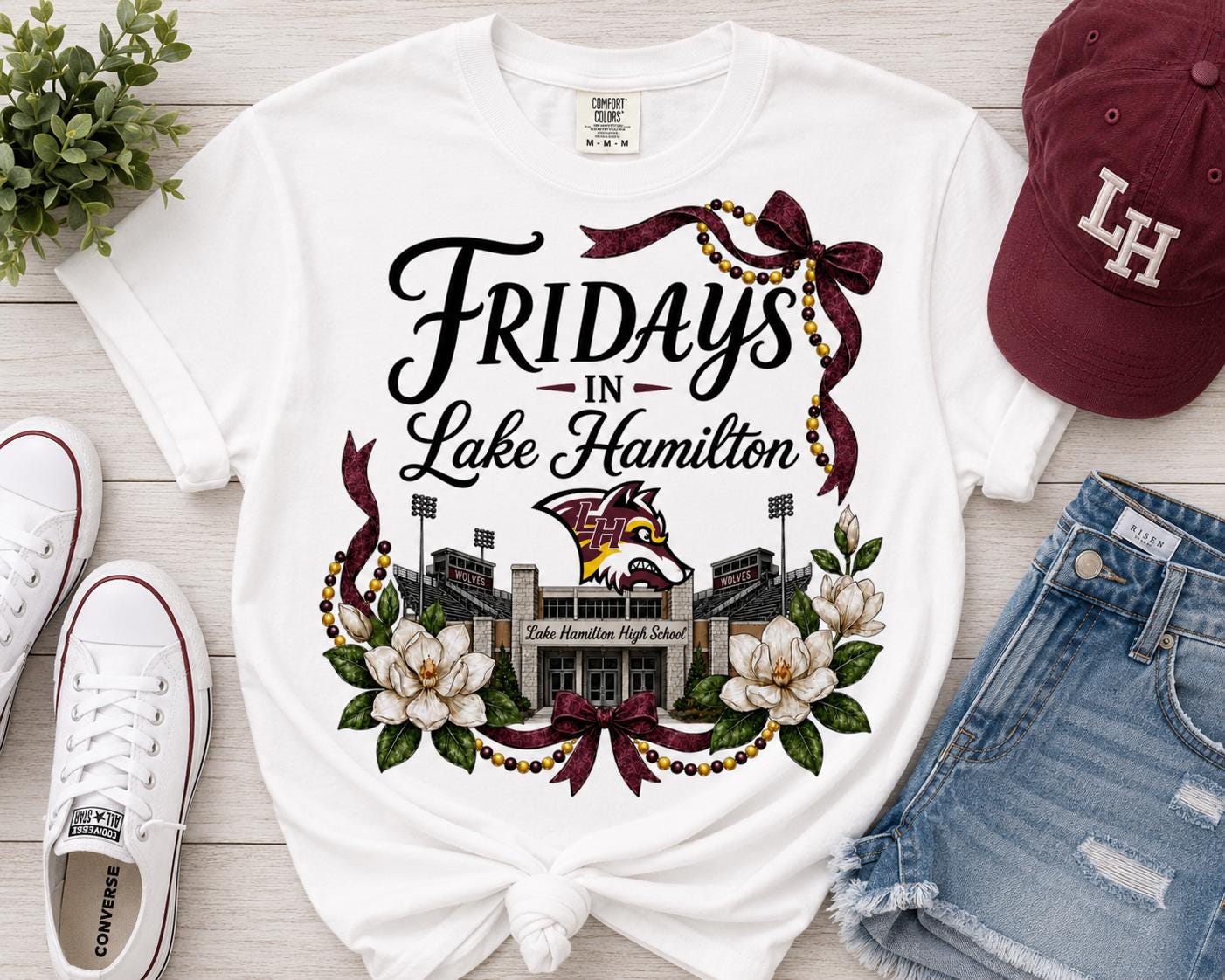 Lake Hamilton Wolves Football PNG, Game Day School Spirit Design (Digital Download)