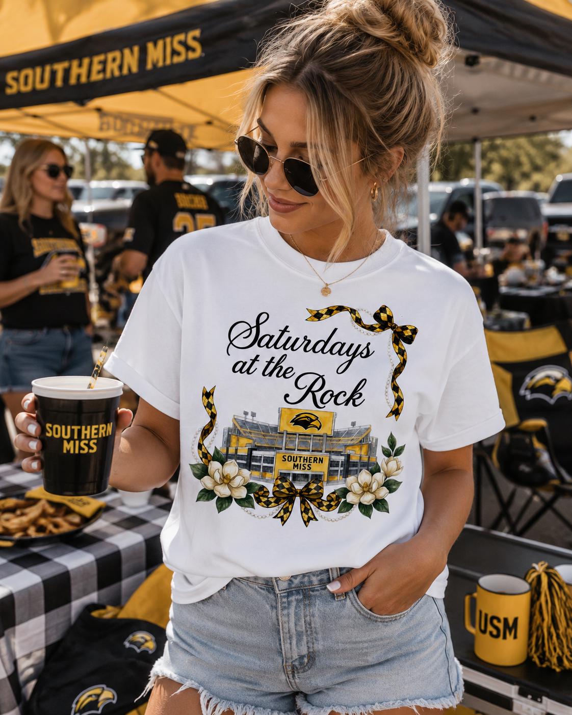 Southern Miss Saturdays at the Rock PNG, Golden Eagles Game Day Design (Digital Download)
