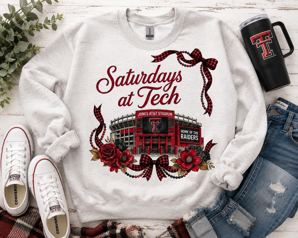 Saturdays at Tech PNG | Jones AT&T Stadium Floral Design (Digital Download)
