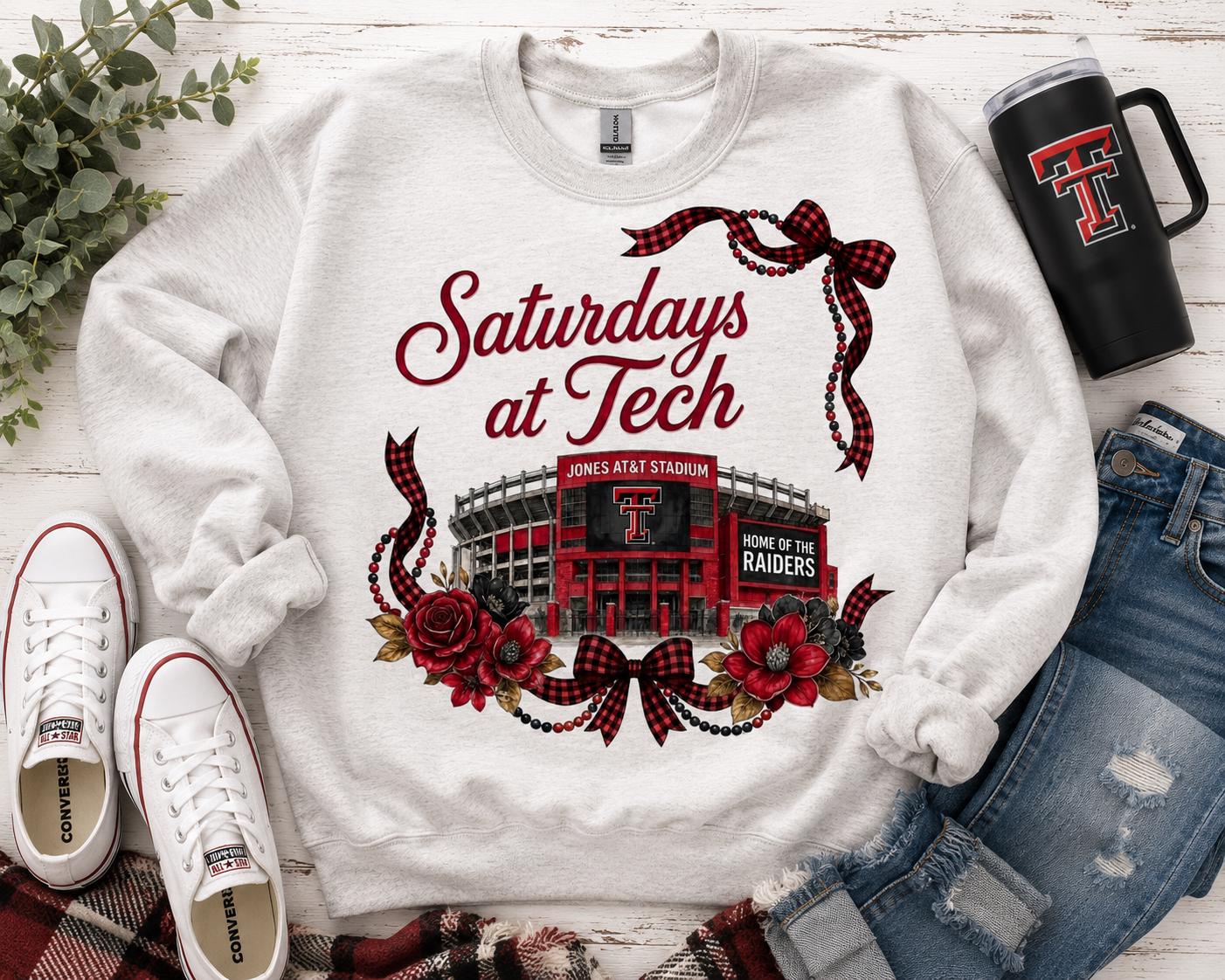 Saturdays at Tech PNG | Jones AT&T Stadium Floral Design (Digital Download)