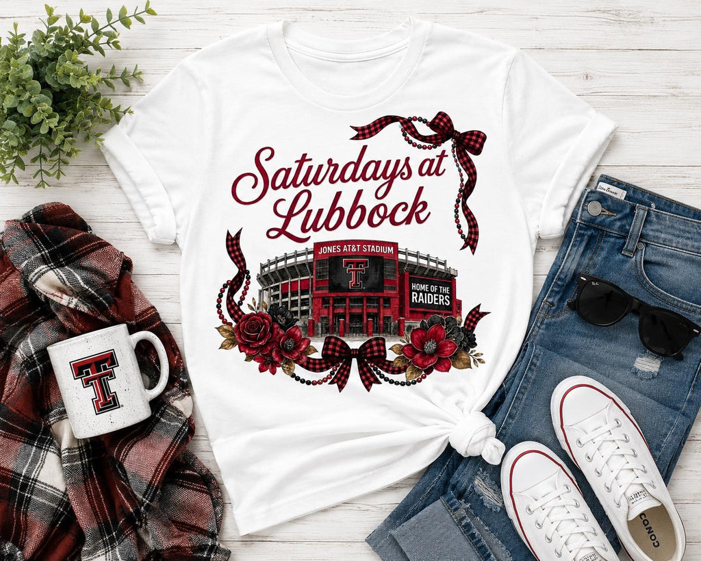 Texas Tech Saturdays at Lubbock PNG | Jones Stadium Red Raiders Football Graphic (Digital Download)