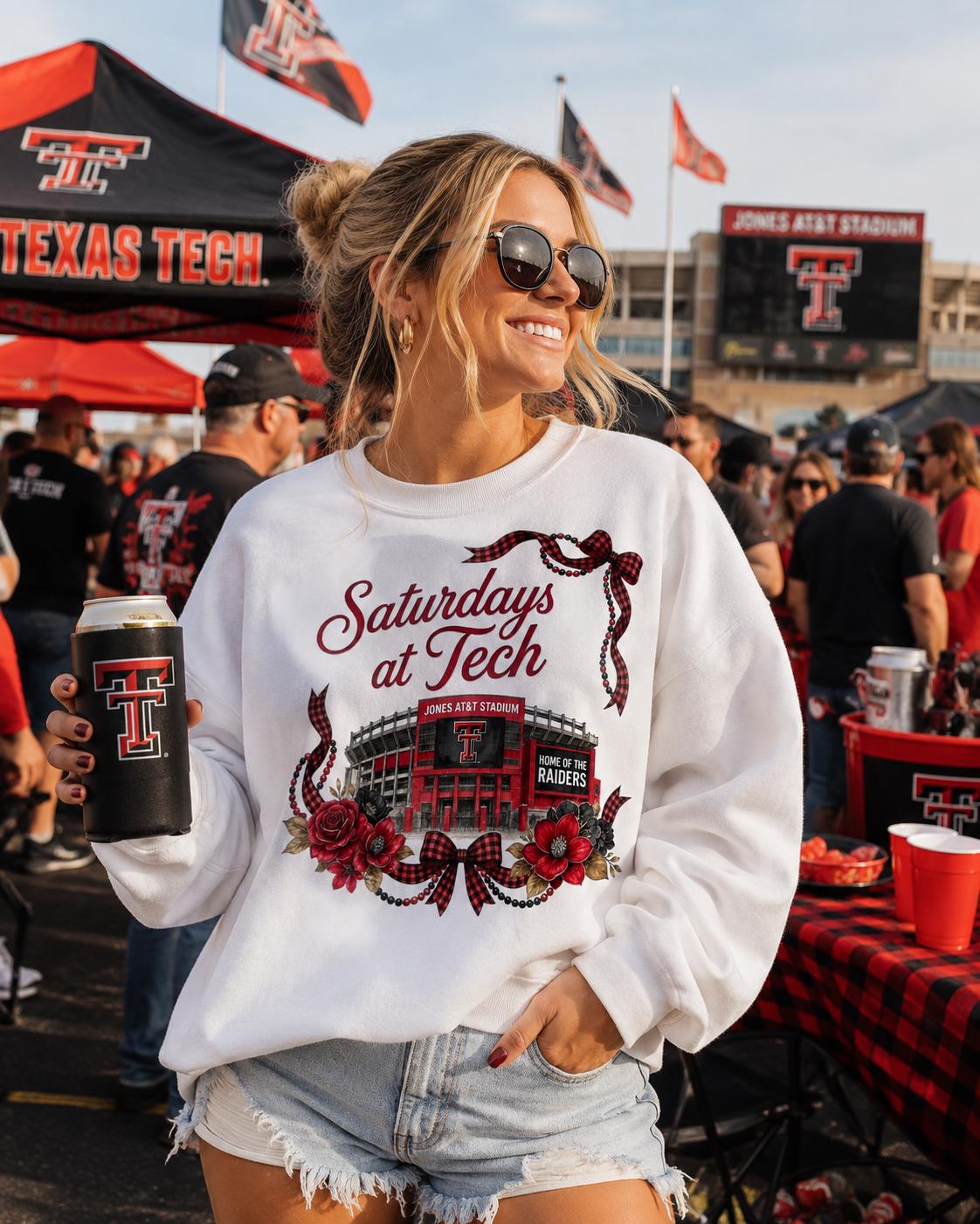 Saturdays at Tech PNG | Jones AT&T Stadium Floral Design (Digital Download)