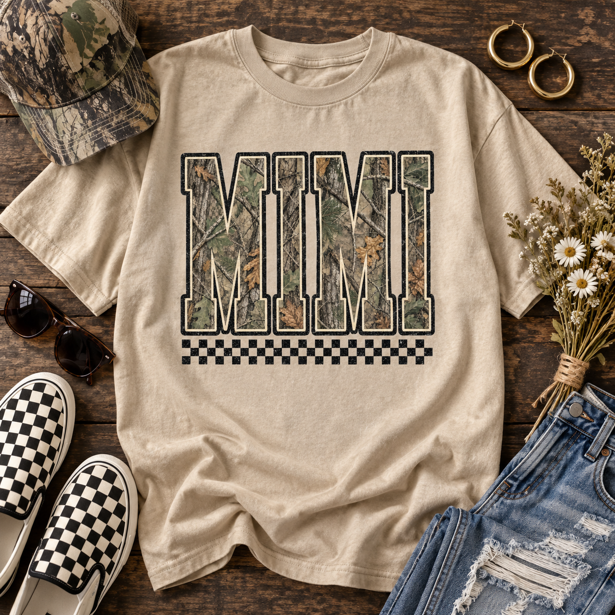 Mimi Camo PNG – Grandma Camouflage Sublimation Design