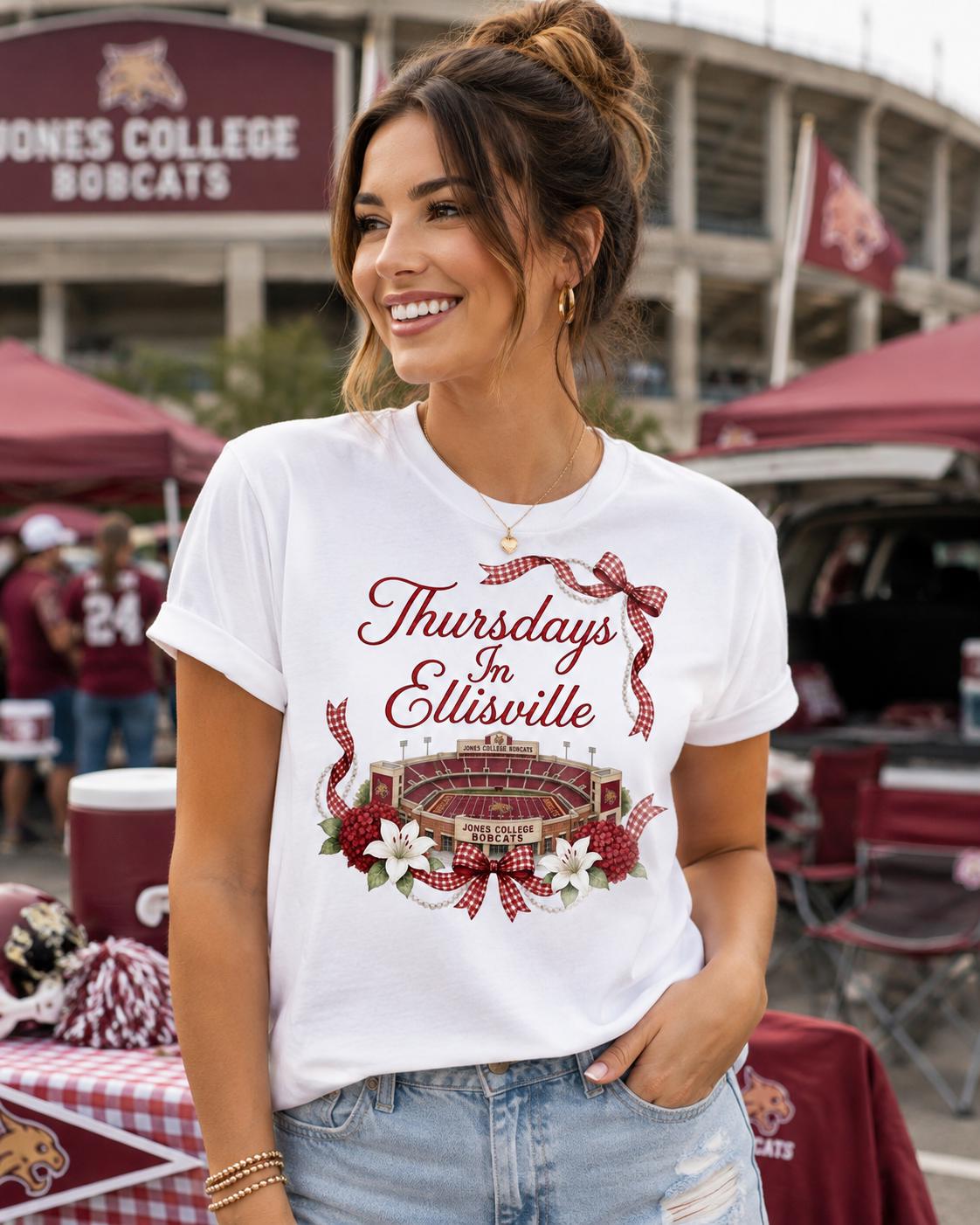 Jones College Bobcats Game Day PNG, Coquette Stadium Design (Digital Download)