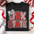 Jax State PNG, Red Black College Game Day Sublimation Design