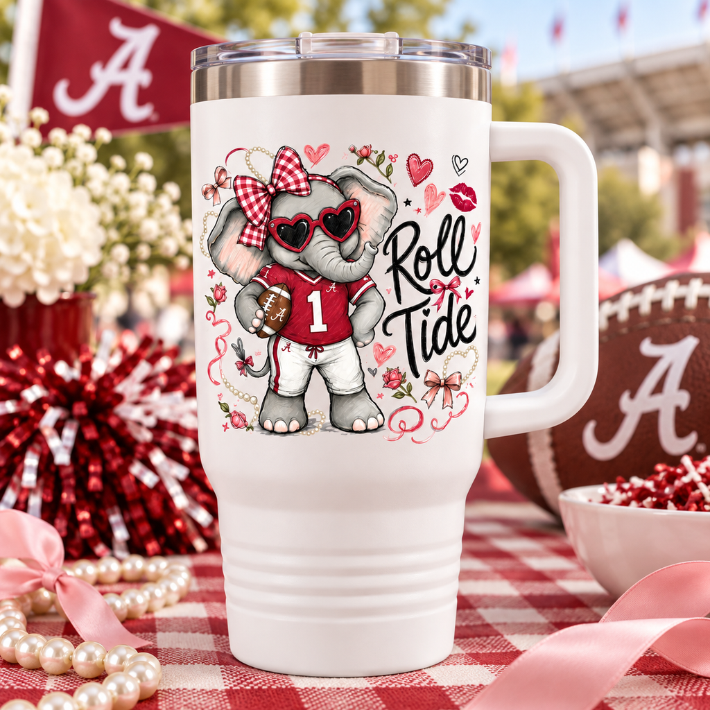 Roll Tide Girl Mascot PNG Design