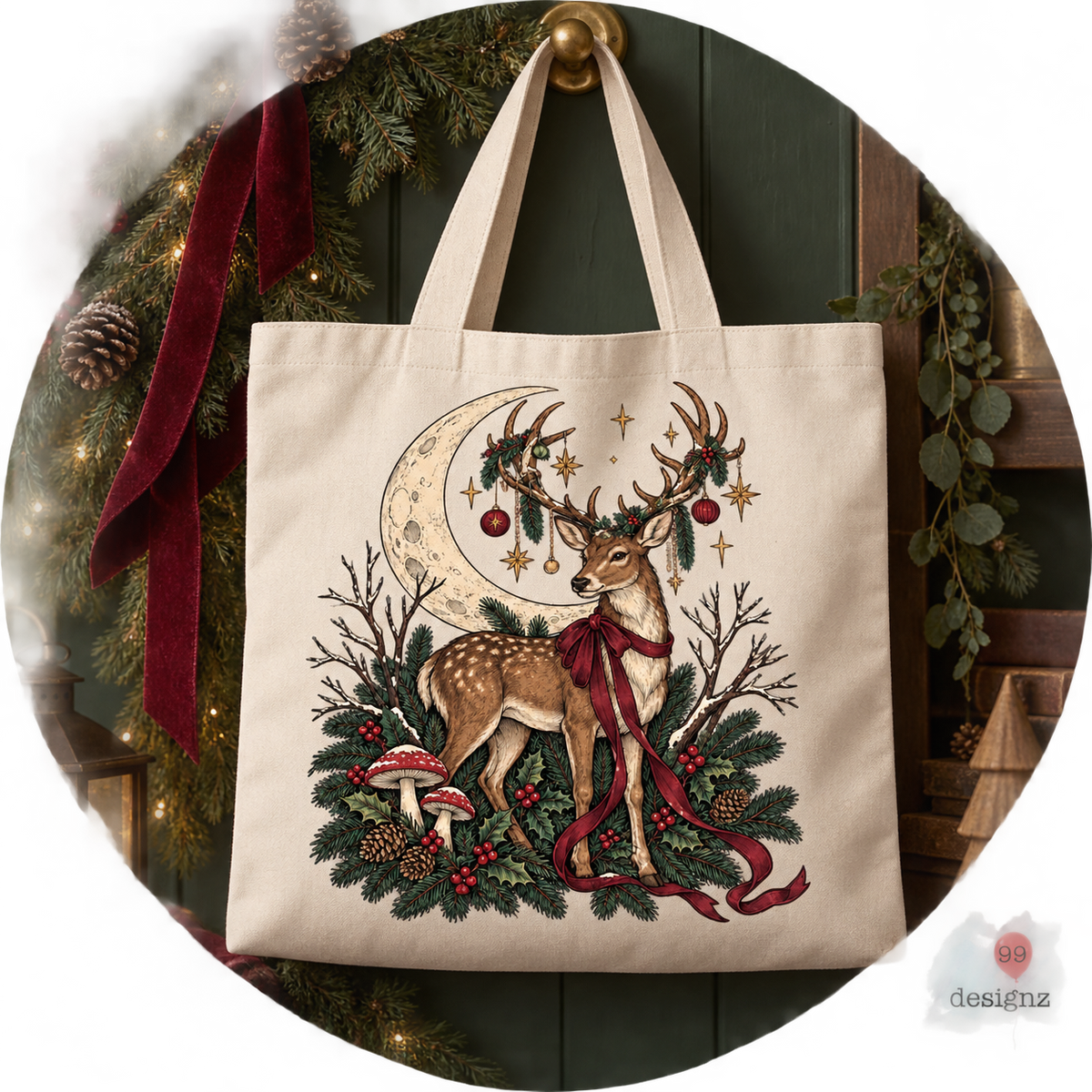 Moody Reindeer Christmas PNG Download | Funny Holiday Design