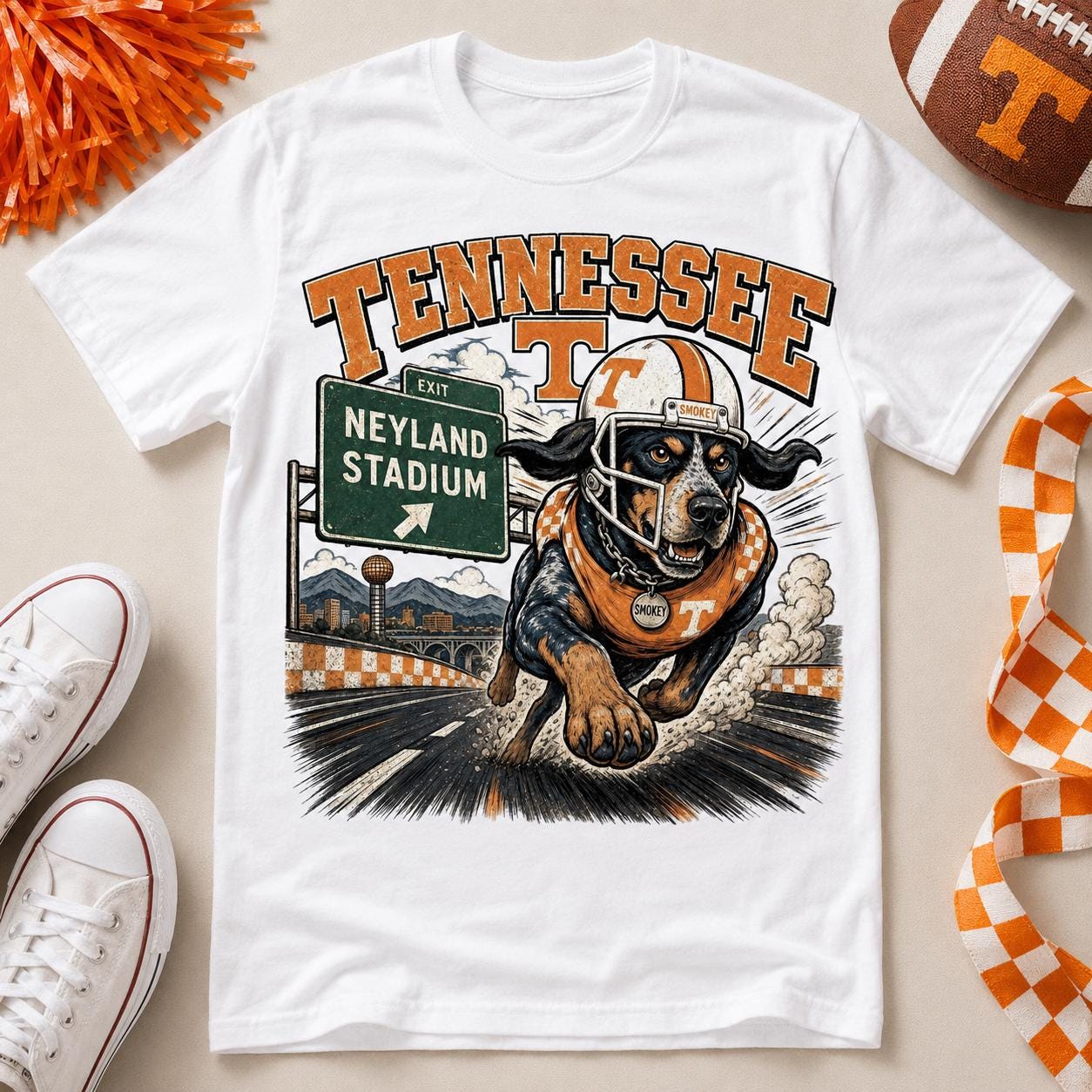 Tennessee Football PNG, Smokey Neyland Stadium Game Day Digital Download