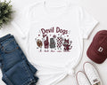 Devil Dogs Mascot Football Shirt, Maroon Game Day School Spirit Tee
